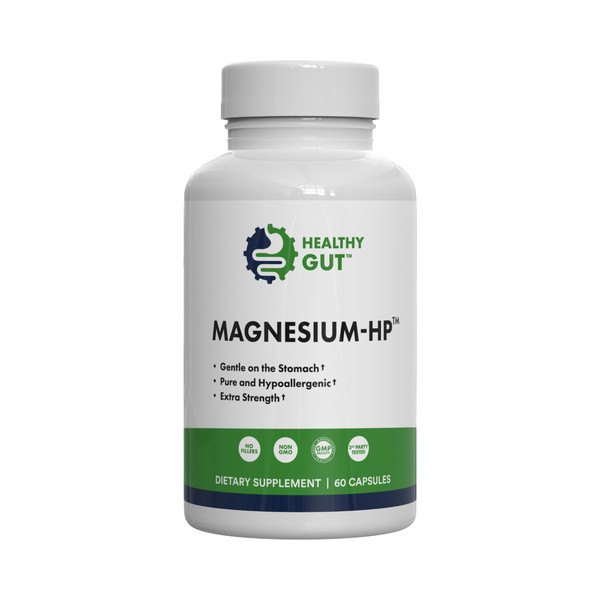 Healthy Gut Magnesium-HP | Ultra Pure Glycinate with Zero Fillers | 180 mg Magnesium Glycinate | 60 Servings