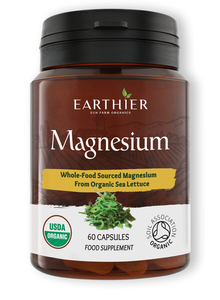 Organic Magnesium Whole Food Sourced & Certified by Soil Association Vegan Capsules-1765336697