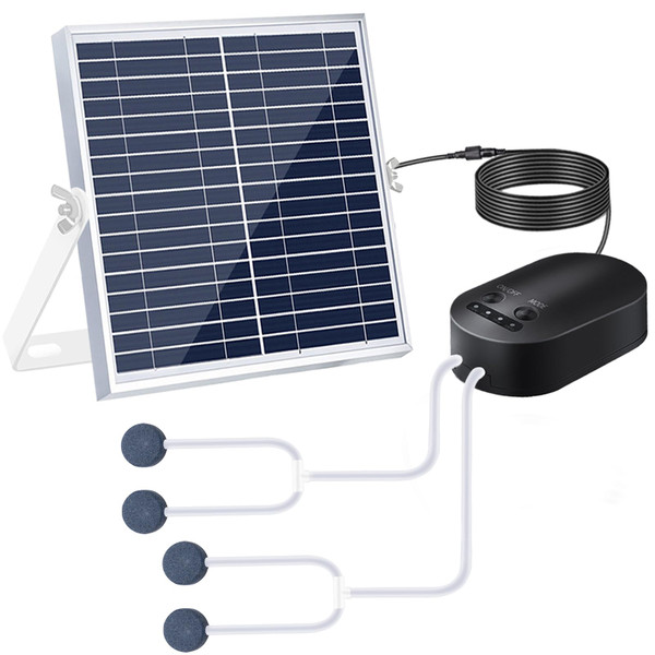 Lewisia 15W Solar Aerator Air Pump Battery with Air Hoses and Bubble Stones Fish Tank Pond Bubble Oxygenator Lewisia 15W Solar Aerator Air Pump Battery with Air Hoses and Bubble Stones Fish Tank Pond Bubble Oxygenator
