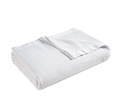 LANE LINEN Warm Winter Blanket - Lightweight, Soft & Breathable - Rayon from Eucalyptus - Queen Size, 88"x90", White