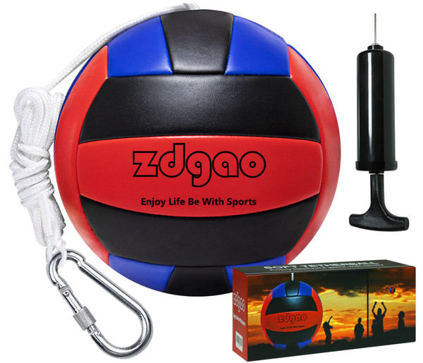 YDDS Tetherball Set, Replacement Tether Ball with Carabiner, Ball Pump with Needle for Adults Backyard Game