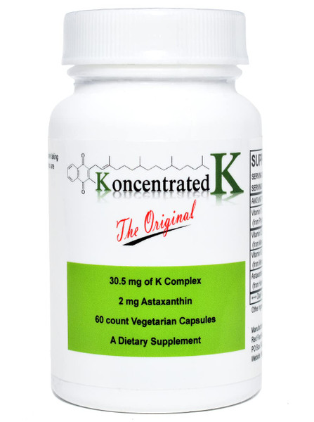 Koncentrated K, 30.5 milligrams of Ks, 2 milligrams Astaxanthin