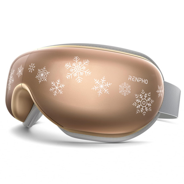 RENPHO Christmas Limited Edition Eye Massager with Heat, White Elephant Christmas Birthday Gifts for Women Men Mom Her, Eye Mask for Migraine, Sleep Mask for Dry Eyes Relax Eyeris 1 Snowflake Golden-1765344125