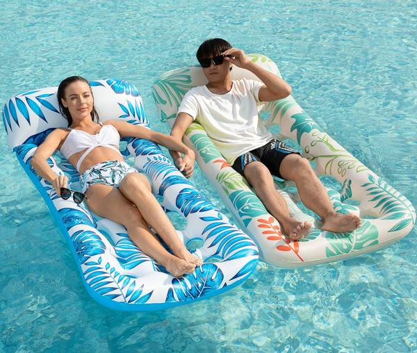 Jasonwell Inflatable Pool Float Lounge - 2 Pack Floaties Rafts for Adults Floating Lounger Sun Tanning Floats Cool Water Floaty Swimming Lake Beach Party Toys