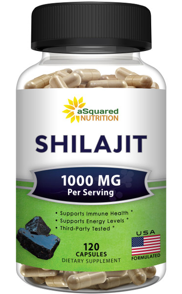 aSquared Nutrition Shilajit 1000mg - 120 Capsules - Pure Shilajit Extract Supplement and Powder Complex Pills - Natural Humic & Fulvic Acid & Trace Minerals - Alternative to Resin & Drops aSquared Nutrition Shilajit 1000mg - 120 Capsules - Pure Shilajit Extract Supplement and Powder Complex Pills - Natural Humic & Fulvic Acid & Trace Minerals - Alternative to Resin & Drops