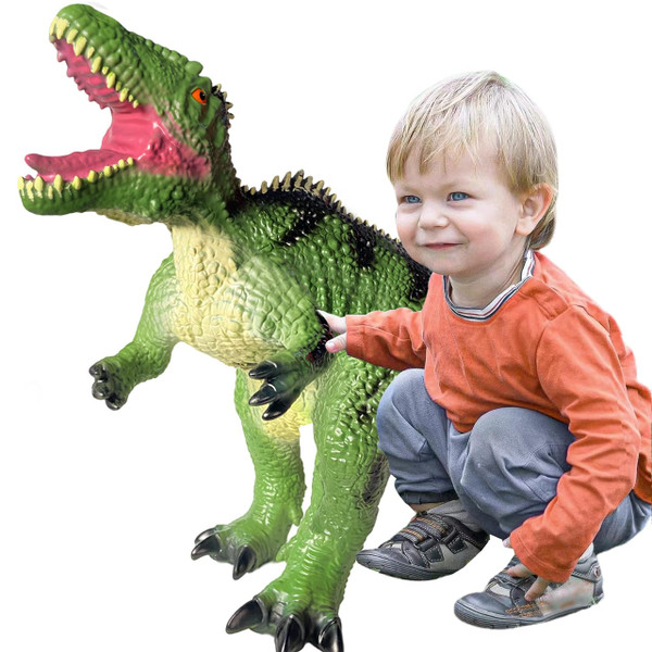 YONGJULE Big Dinosaur Toys for Boys, 29 inch Large Giganotosaurus Toys, Giant Inflatable Dinosaur Toys for Kids 3-5, Toddler Jumbo Dinosaur Birthday Gifts, Dinosaur Party Favors