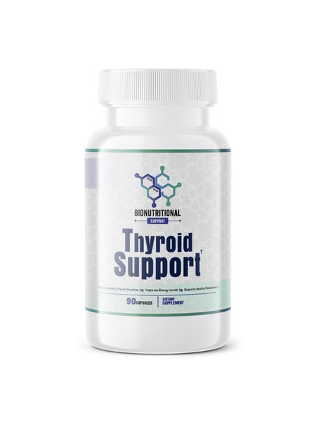 Thyroid Support - Ltyrosine, Iodine, Vitamin B12 Complex, Zinc, Selenium, Ashwagandha, Copper & More 30 Day Supply