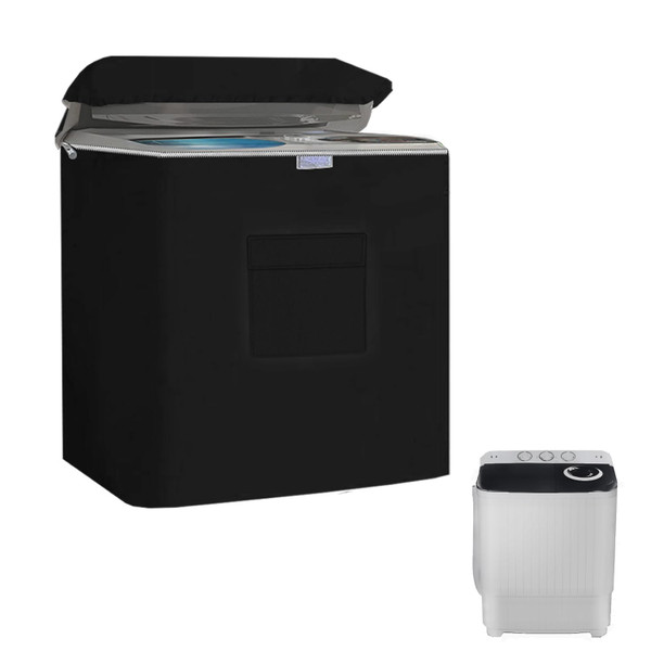 Vibiubo Twin Tub Washing Machine Cover for 13lbs Portable Mini Compact Washer Machine,Waterproof, Sun-Proof, Extend their Service Life, Zipper Design for Easy Use (24"W×17"D×27"H)-1765514940