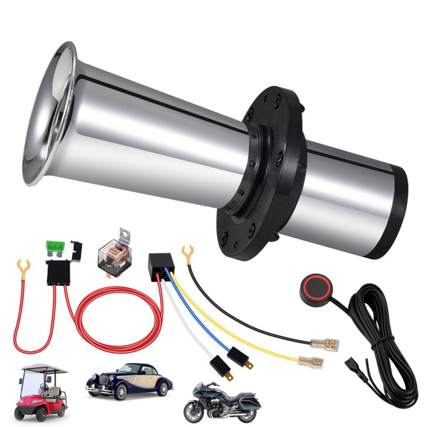 Ooga Horn 12V Kit, Antique Classic Car Hot Rod Aooga Ahooga Horn with Wire and Button, Banhao OOGA Air klaxon Vintage Old Style School for Truck Golf Cart Car Ooga Horn 12V Kit, Antique Classic Car Hot Rod Aooga Ahooga Horn with Wire and Button, Banhao OOGA Air klaxon Vintage Old Style School for Truck Golf Cart Car