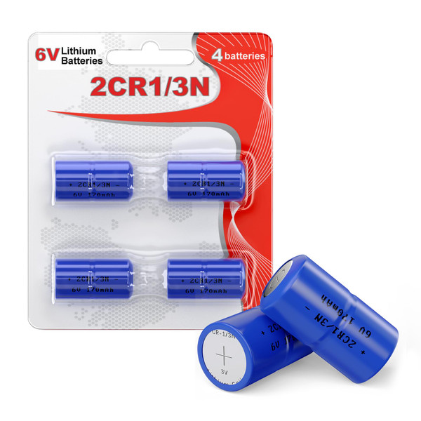 Aiobuvr 2CR1/3N 6 Volt Dog Collar Receiver Battery for Extreme PTPIR-003, PTPFS-003 Series Receiver, Pet Stop PCC-100/200 Series Receiver, Dog Guard DG-3000/5000/9000 Series Receiver 4 Batteries