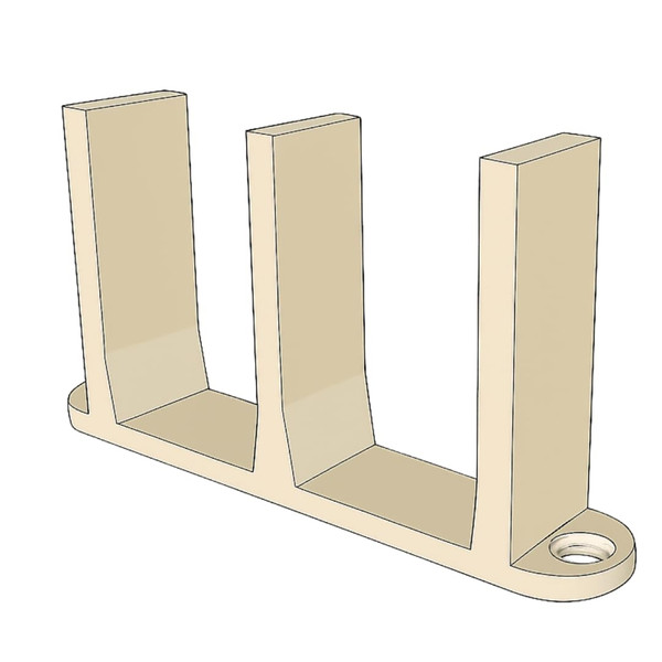 Sliding Closet Door Floor Guide Bracket | Universal Fit for 1-3/8" Width Bypass Doors (Beige) | Grovers Home Solutions