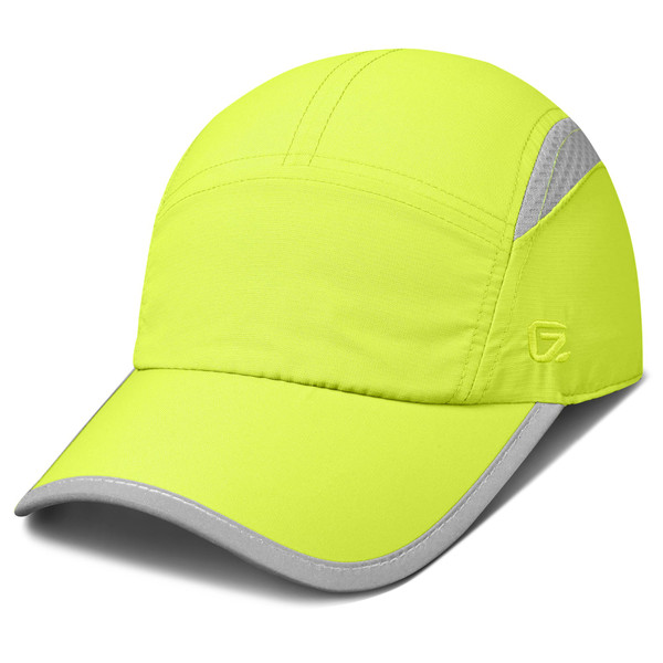 GADIEMKENSD Women Quick Dry Running Hat Reflective Baseball Cap Breathable Mesh UPF 50+ Summer Cap Lightweight Soft Ponytail Hats for Hiking Golf Tennis Outdoor Sports Hat XL Fluorescent Green