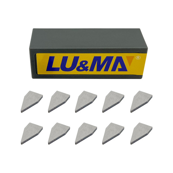 Carbide Knife Sharpener Blades, 10 Pieces Reversible Replacement Blades, for Industrial and DIYers by LU&MN