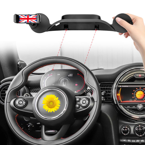Hesanzol Car Phone Holder Mount for Mini Cooper LCD Dashboard, Applicable to 2022-2024 Mini Clubman F54 / 2022-2024 Mini F55 F56 F57 / 2022-2024 Mini Countryman F60 / 2020-2024 Mini Electric Hardtop