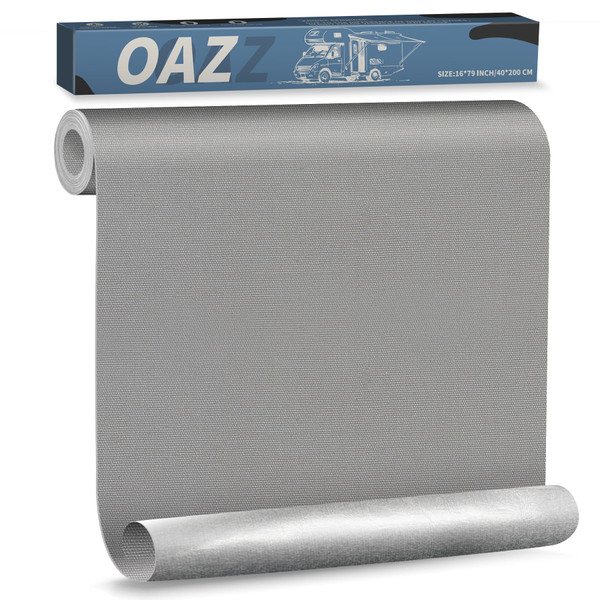 OAZ 16 x 79 inch Canvas Repair Patches Canvas Fabric Patch Self-Adhesive Fabric Repair Tape Waterproof Outdoor Gear Patch Kit for Boat Cover Awning Sofa Chair Couch Tent Bag (Gray)