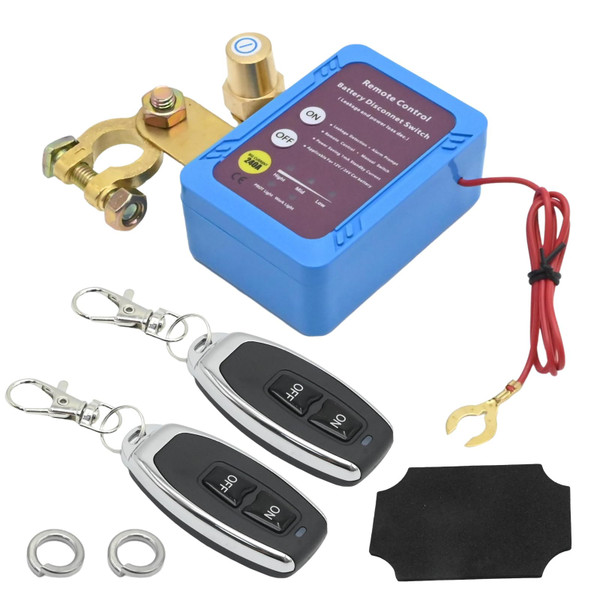 Vkinman 12V 240A Remote Battery Disconnect Switch, Anti Theft Car Kill Switch with Wireless Remote Control, Automatic Cut Off for Auto RV Truck Marine Boat