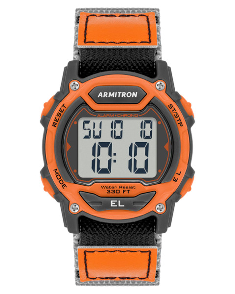 Armitron Sport Unisex Digital Chronograph Nylon Strap Watch, 45/7004