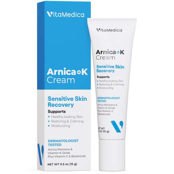 VitaMedica Arnica Cream - Arnica Montana + Vitamin K Oxide Bruise Cream - Sensitive Skin Formula - Undereye - 0.5 ounces VitaMedica Arnica Cream - Arnica Montana + Vitamin K Oxide Bruise Cream - Sensitive Skin Formula - Undereye - 0.5 ounces