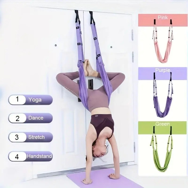Yoga Stretching Rope - Premium Elastic Fitness Training Band for Home Gym Use, Improves Flexibility, Strengthens Muscles, and Enhances Posture - Perfect for Beginners and Professionals Alike - Color: pink Yoga Stretching Rope - Premium Elastic Fitness Training Band for Home Gym Use, Improves Flexibility, Strengthens Muscles, and Enhances Posture - Perfect for Beginners and Professionals Alike - Color: pink