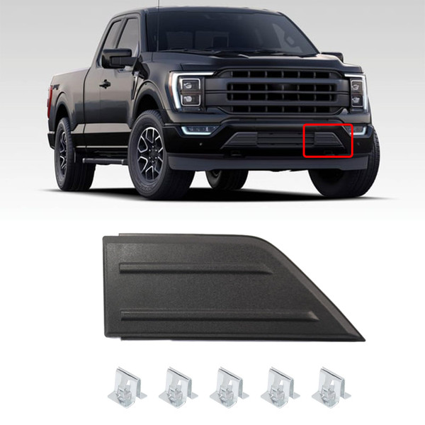 Front Lower Bumper Guards Pads Inserts End Caps Outer Cover Panel Grill for Ford F-150 F150 2021 2022 2023 Driver Side ML3Z-17E811-AA Exterior Accessories