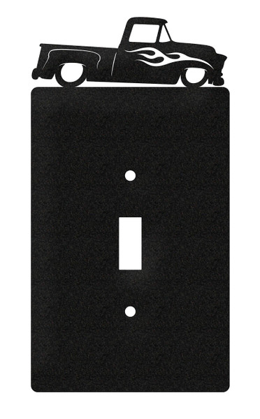 SWEN Products Farrell Series Chevy Truck Wall Plate Cover (Single Switch, Black)