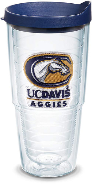 Tervis Made in USA Double Walled University of California UC Davis Aggies Insulated Tumbler Cup Keeps Drinks Cold & Hot, 24oz, Primary Logo