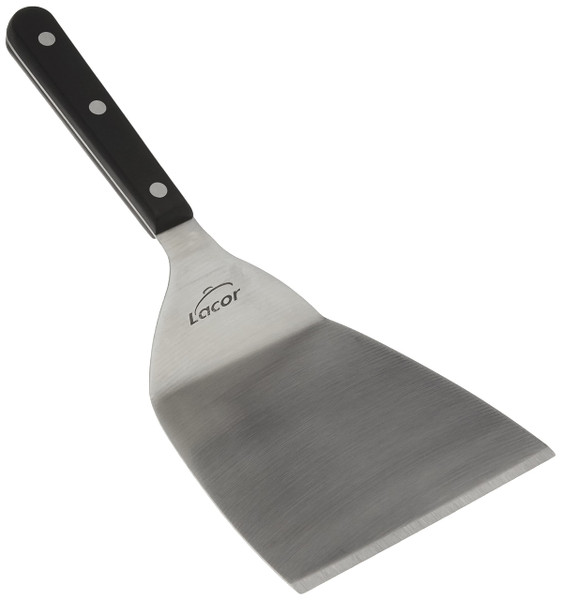LACOR Bent Grill Spatula, Stainless Steel, Black, 27 x 12 x 30 cm