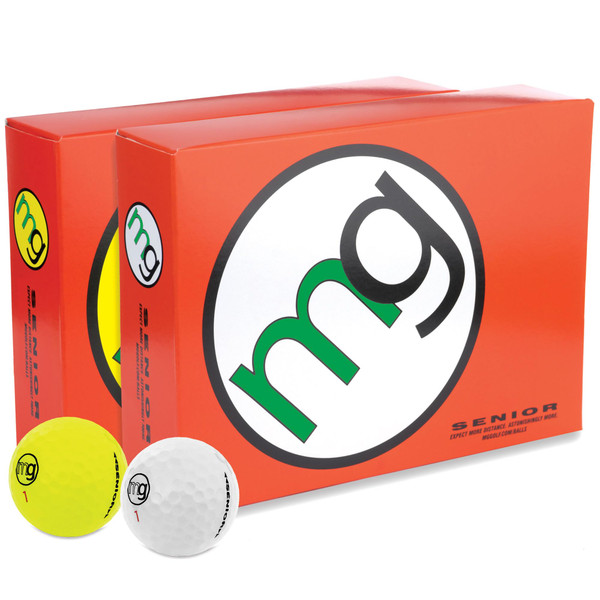 MG Golf Balls Senior Longest with Speed, Distance, & Maximum Enjoyment (1-Dozen) Choose from Classic White or Optic Yellow-1765602731