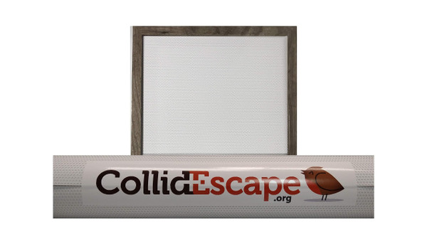 COLLIDESCAPE | White Bird Film (24" x 60" Sheet) | Use on Single Window or Cut for Multiple Windows & Doors | Bird Strike Prevention