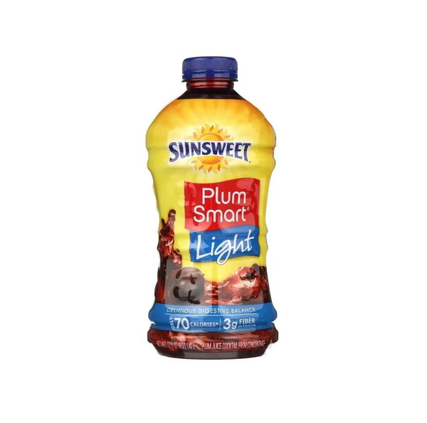Sunsweet Plum Smart Light For Digestive Health Juice, 48 OZ Bottle (Pack of 2, Total of 96 Oz)