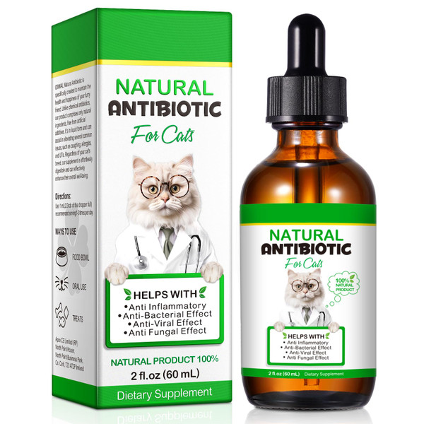 Antibiotics for Cats 2 Fl Oz, Natural Antibiotic for Cat, Supports Cat Allergy Relief, Cats Allergy Relief, Promotes Urinary Tract Health, Chicken Flavor Antibiotics for Cats 2 Fl Oz, Natural Antibiotic for Cat, Supports Cat Allergy Relief, Cats Allergy Relief, Promotes Urinary Tract Health, Chicken Flavor