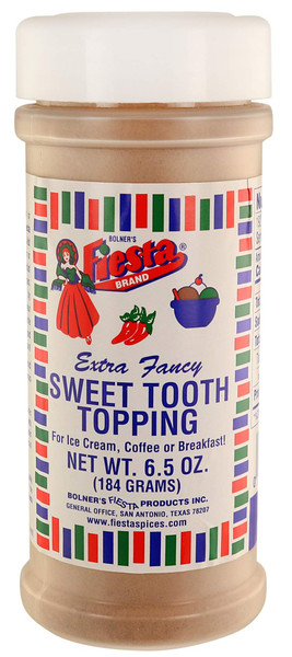 Bolner's Fiesta Extra Fancy Sweet Tooth Topping (for Ice Cream, Coffee, Breakfast Treats and more), 6.5 Ounce Shaker
