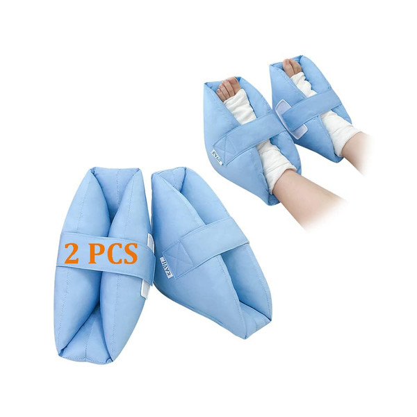 Heel Protectors Cushion Pain Relief Foot Pillow for Pressure Sores Foot Support Boot Surgery Recovery Supplies for Elderly Bedridden Pressure Ulcer Cushions Ankle Pillow for Bed, Wheelchair (1 Pair)