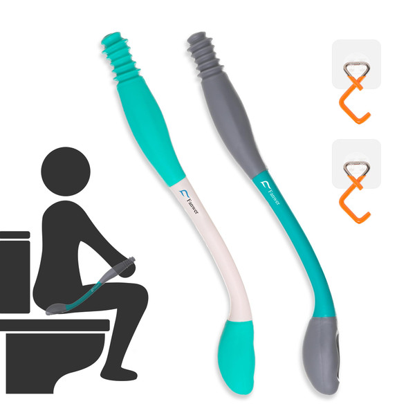 Toilet Aids for Wiping – 15.7 Long Reach Comfort Butt Wiper Tools Self-Help Toilet Butt Wipe Tool, Elderly from Back Surgery