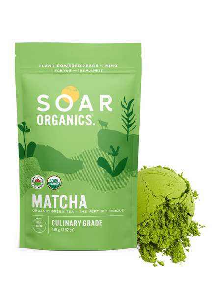 Soar Organics - Culinary Grade Matcha Green Tea Powder - Authentic Japanese Origin - For Lattes, Smoothies & Baking (3.52 oz)