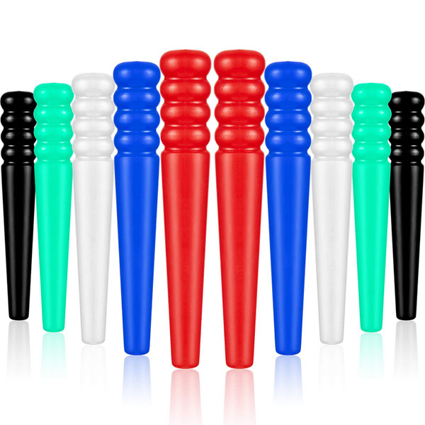 60 Pieces Plastic Cribbage Pegs Tapered Board Pegs Replacement for Cribbage Traditional Board Game, 5 Colors