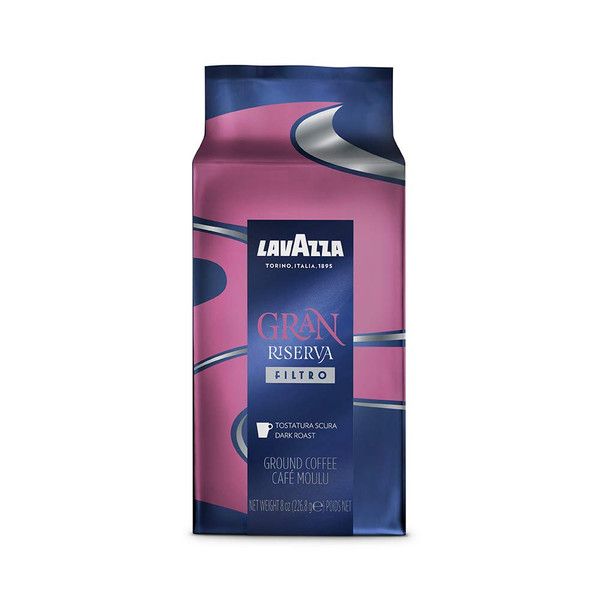 Lavazza Gran Riserva Filtro Ground Coffee Dark Roast 8oz Brick