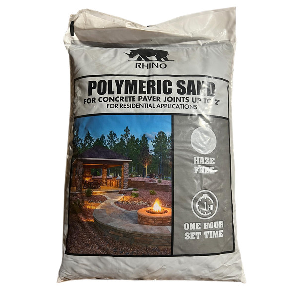 Rhino Power Bond Plus Polymeric Sand for Paver and Stone Joints up to a Maximum of 2 inches (20 Pound, Slate Gray)