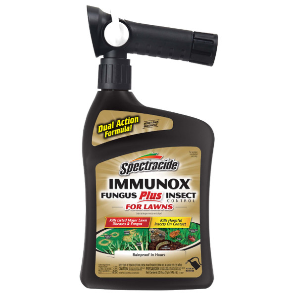Spectracide Immunox Fungus Plus Insect Control For Lawns 32 Ounces, Dual Action, Hose-End Concentrate