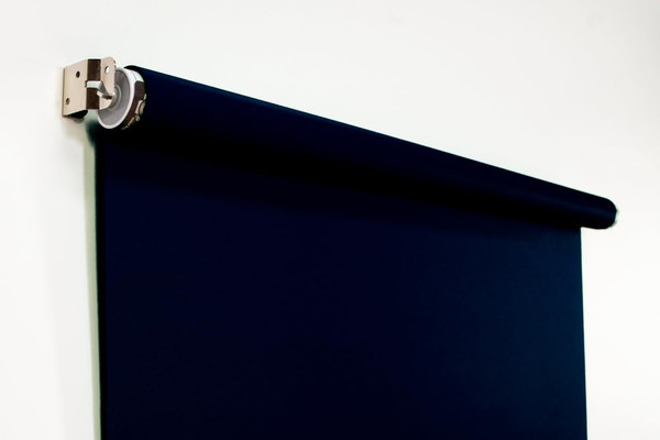 Black 2.5' x 5' Rollup Backdrop System – Spring-Powered, Wall, Ceiling, or Door Mounted Background for Studios, Photographers & Creative Portrait Sessions