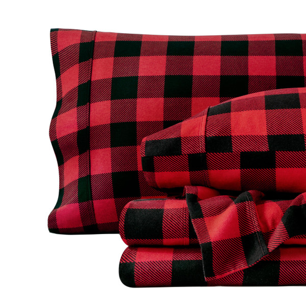 Bare Home Flannel Sheet Set Prints, 100% Cotton, Velvety Soft Heavyweight - Christmas Holiday Sheets - Double Brushed Flannel - Extra Softness, Comfort - Deep Pocket (Queen, Buffalo Plaid - Red/Black) Bare Home Flannel Sheet Set Prints, 100% Cotton, Velvety Soft Heavyweight - Christmas Holiday Sheets - Double Brushed Flannel - Extra Softness, Comfort - Deep Pocket (Queen, Buffalo Plaid - Red/Black)