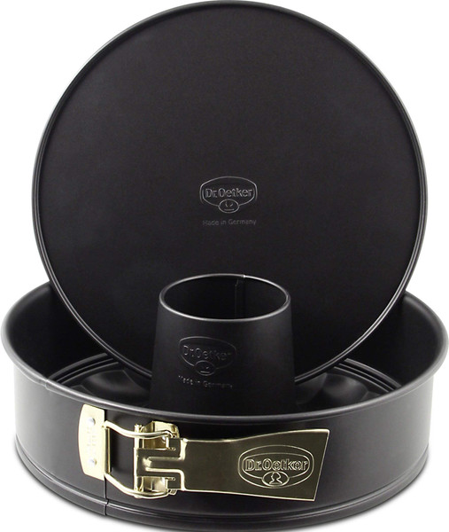 Dr.Oetker Springform Back-Freude with flat-and tubular base Ø28 cm in black, Steel, 28 x 28 x 8 cm
