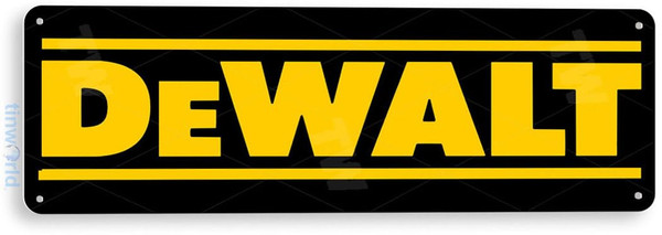 Tinworld Tin Sign: Dewalt Power Tools Store Metal Decor Toolbox Garage Auto Shop Cave B074