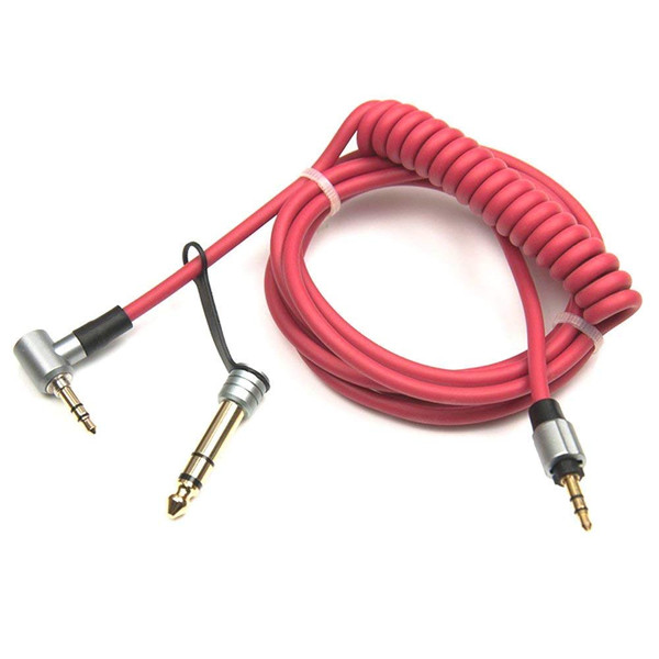 Koffmon Replacement Extension Aux Auxiliary Audio Cord Cable Wire Compatible with Beats by Dr Dre Solo Pro/Detox Edition Headphones (Red)