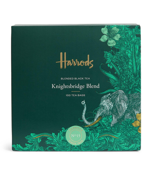 Harrods of London England No.15 Knightsbridge Strong Breakfast Tea, 100 Tea Bags-1765812661