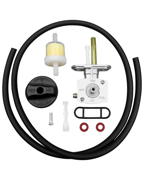 Fuel Petcock Valve With Lever Screw Compatible With Arctic Cat 400 250 300 375 454 500 1998-2006, Gas Tank Fuel Petcock Shut Off Valve Switch Replace 0470-445 0470-344 0470-363 0470-401