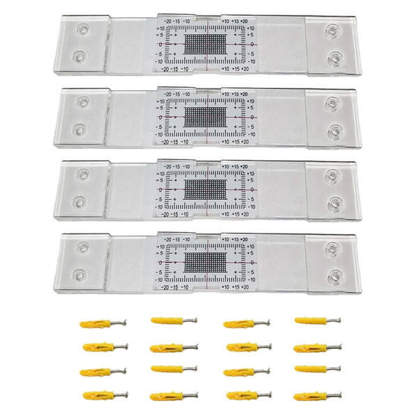 CATSELURRY Thickness Gauge 2/4Pcs Crack Monitoring Record, Standard Tell-Tale Crack Monitor for The Standard and Corner Tell-Tale Acrylic