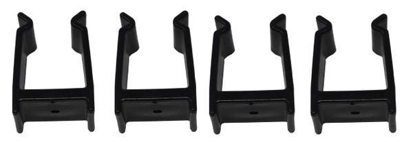 JSP Manufacturing Black Bimini Top Boat Pole Clips 1-1/4 inch for Pontoon Bimini Top Support Poles (4)