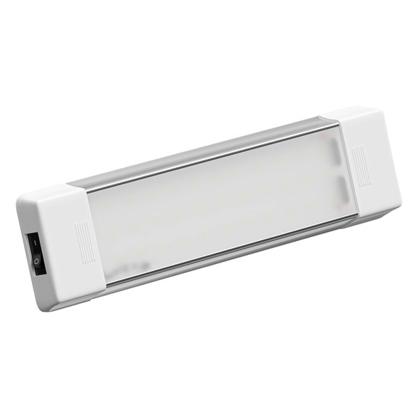 Leisure LED RV LED Ceiling Light Fixture with ON/Off Switch 10.6" 5000K Natural White 12V/24V DC 720 Lumen, LED Interior Light Fixture/Van Cargo Area Light for RV & Utility (10.6" 720LM NW)