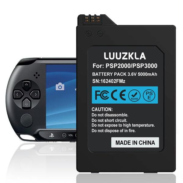 Luuzkla 5000mAh PSP 2000/3000 Battery, (2024 New Upgrade) Replacement for PSP 2000/3000 PSP-S110 Console -0 Cycle-24 Months Service-1765818390